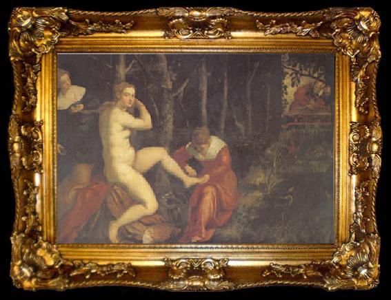 framed  Jacopo Robusti Tintoretto Suzanna at Her Bath (mk05), ta009-2
